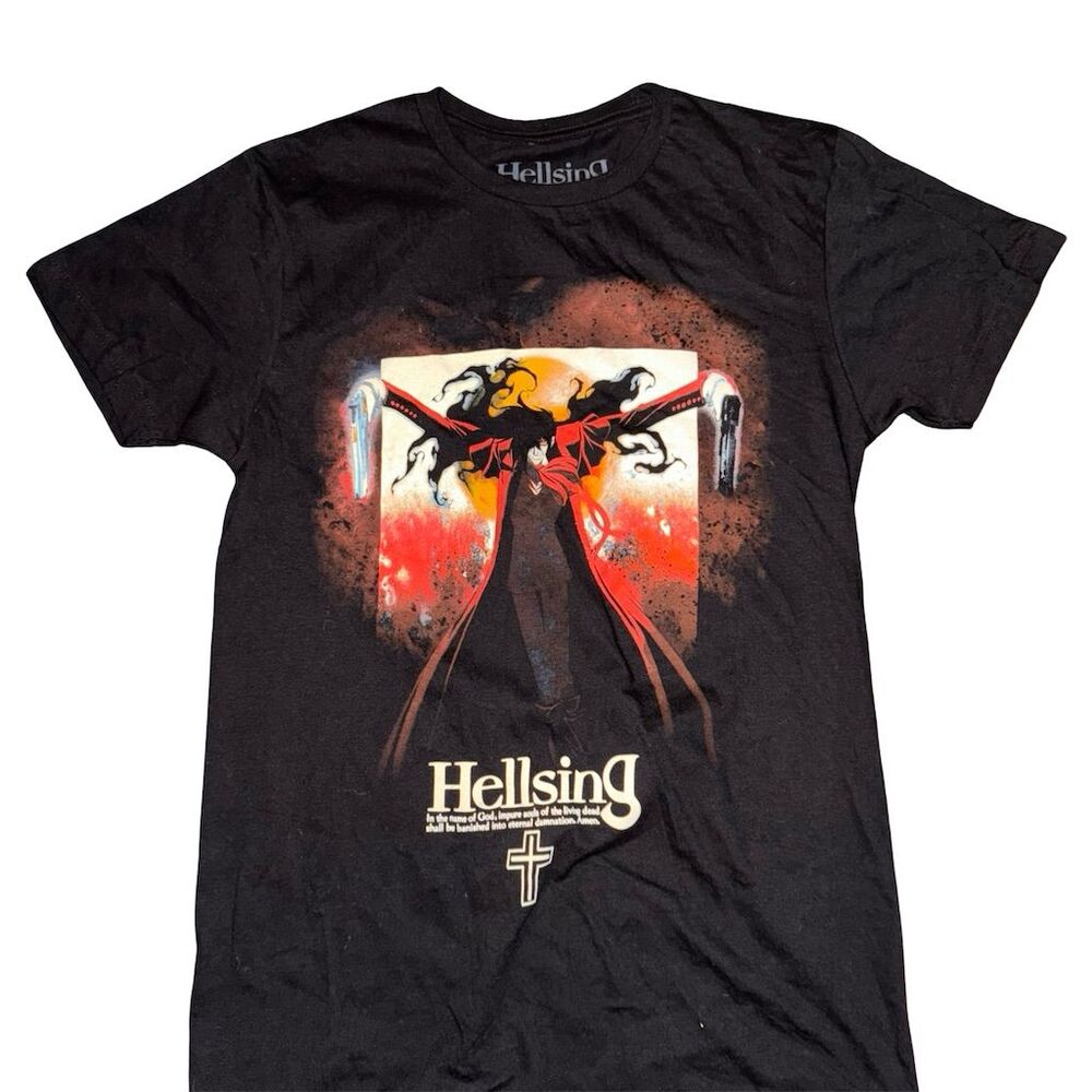 Hellsing Alucard Graphic T-Shirt Unisex Small Black Anime Manga Tee